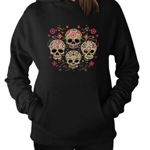 Gildan Sugar Skull Hoodie Size S